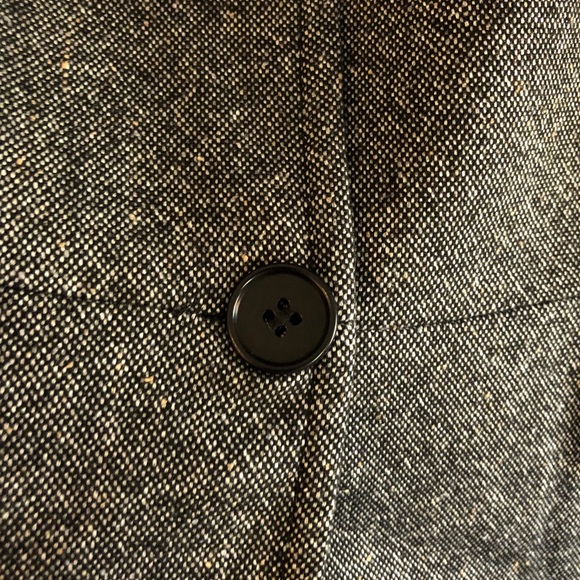 Talbots Black and White Wool and Silk Blend Tweed Blazer - Picture 3 of 8